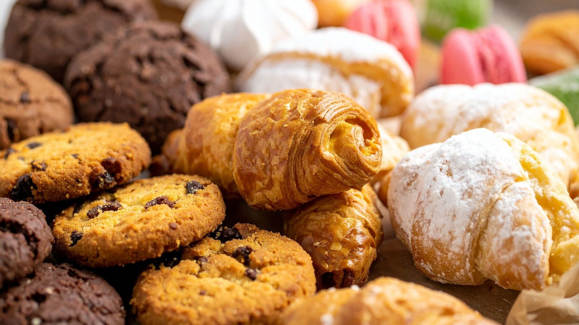 Assorted bakery foods